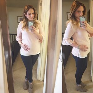 Pleione Blush Bell Sleeve Top